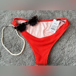 BIKINI BOTTOM SHADE & SHORE- ORANGE- SMALL